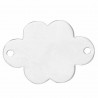 2 Breloques connecteur nuage  acier inoxydable  22x15mm