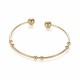 support bracelet jonc acier or réglable