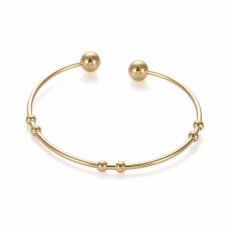 support bracelet jonc acier or réglable