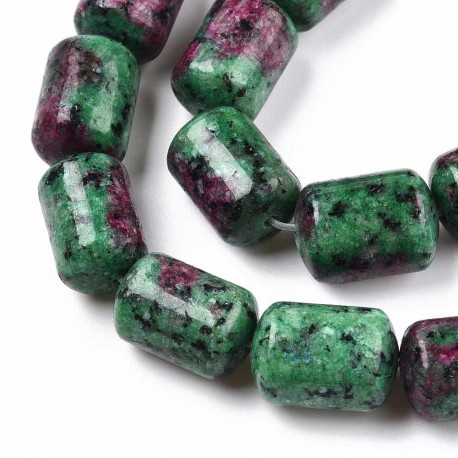 pierre gemme perle colonne zoisite x6 14x10mm