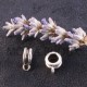 10 bélieres intercalaire métal argenté lisse 12x8mm