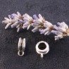 10 bélieres intercalaire métal argenté lisse 12x8mm