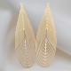 2 Estampes goutte 55x16mm laiton or 24kc