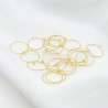 10 créoles laiton or 24kt   20X0.8MM