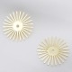 4 estampes soleil ronde laiton plaqué or 24KT