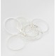 20 Anneaux connecteur rond  laiton plaqué  argent 12mm