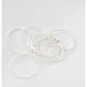 20 Anneaux connecteur rond  laiton plaqué  argent 12mm