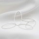 20 Anneaux connecteur ovale laiton plaqué argent 30x16mm