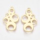 2 pendentifs laiton plaqué or cascade bulles 24x14mm
