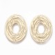 4 Estampes  ovale 23x17mm laiton or 24kt