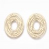 4 Estampes  ovale 23x17mm laiton or 24kt