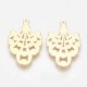 2 pendentifs laiton plaqué or 22x14mm