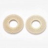 2 Estampes 30mm rosace connecteur  laiton or 24kt