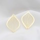 2 Estampes laiton or 24kt  goutte filigrane zebré 38x28mm