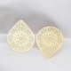 2 estampes goutte laiton or 24kt 48x35mm