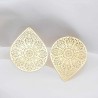 2 estampes goutte 48x35mm  laiton doré or fin G modèle