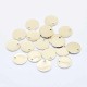 10 Sequins laiton plaqué or rond 12mm