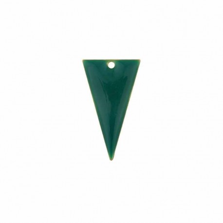 sequin triangle inversé biface x2 vert foret  22x13mm