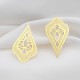 2 Estampes goutte  laiton or 24kt 45x25mm