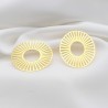 2 Estampes ovale 38x32mm laiton or 24kt