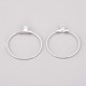 6 boucles d'oreilles créoles acier plaqué argent 30mm