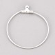 6 boucles d'oreilles créoles acier plaqué argent 34mm