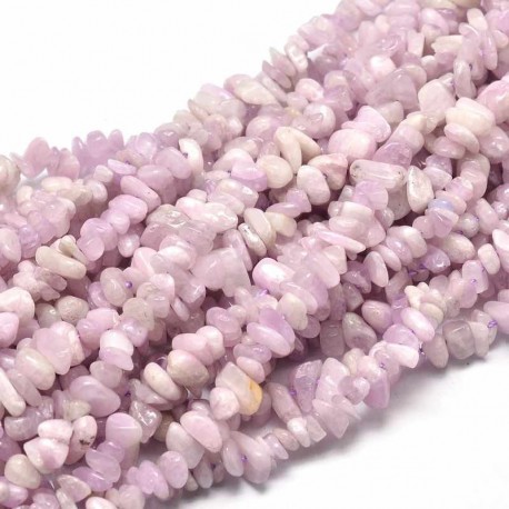 10cm perles naturelle chips kunzite 5x4mm