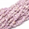 10cm(40 perles environ )perles naturelle chips kunzite lilas  5x4mm