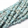 10cm (40 perles environ) perles naturelle chips larimar  5x4mm