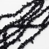 20cm(80perles environ) perles naturelle chips  tourmaline noire 3x5mm