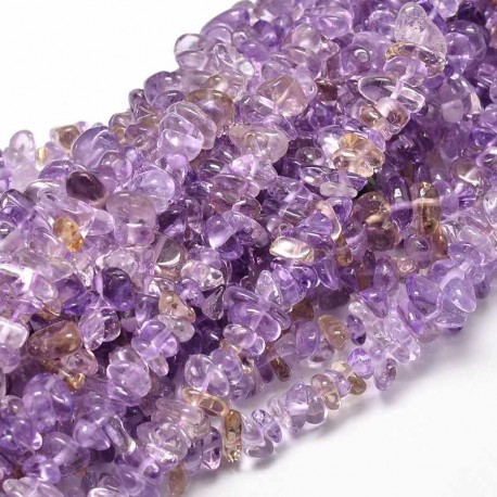 10cm perles naturelle chips amétrine naturel 5x3mm