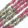 10cm (45perles )perles naturelle chips Tourmaline rose 3x5mm