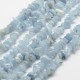 20cm (80perles )perles naturelle chips aigue marine AAA 3x5mm
