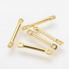 10 connecteurs  liens bâtons laiton or 24kt 13x2mm