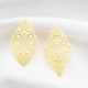 2 Estampes losange laiton or 24kt 43x25mm