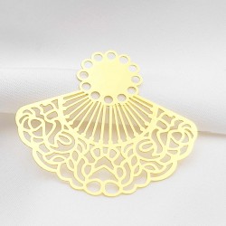 2 Estampes goutte laiton or 24kt 40x30mm