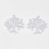 2 Estampes 22x21mm arbre de vie laiton plaqué argent