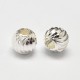 20 perles intercalaire  laiton plaqué argent  5mm