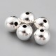 10 perles laiton p.argent 925 ronde lisse plaqué argent 8mm