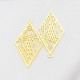 2 Estampes laiton or 24kt losange 30X16mm