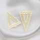 2 Estampes laiton or 24kt triangle inversé  42x26mm