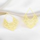 2 Estampes laiton or 24kt losange filigrane fleur 57x38mm