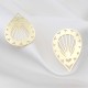 2 Estampes laiton or 24kt  goutte 33x22mm