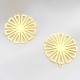 2 Estampes soleil 27x25mm laiton or 24kt ronde