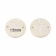 4 Sequins connecteur rond texturés laiton or 24kt 15mm