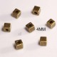 20 Perles intercalaires cube séparateur de perles 4mm couleur bronze
