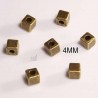 20 Perles intercalaires cube séparateur de perles 4mm couleur bronze