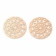 6 Estampes connecteur laiton or 24kt  ronde soleil  18mm
