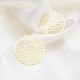 2 Estampes filigrane laiton or 24kt ronde soleil 30mm