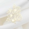 2 Estampes feuille 30x28mm laiton or 24kt feuille tropicale